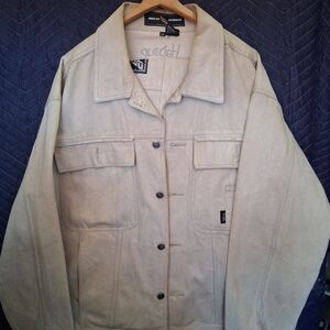 Hedz-up-avewear Men's Beige Shirt Jacket
